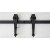 Nicholle Interior Black Steel Sliding Standard Single Barn Door Hardware Kit