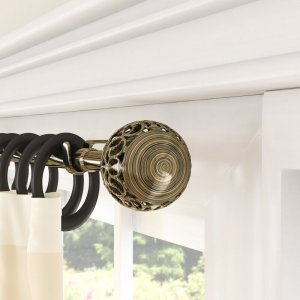 Buono II - Finial Filigree Single Curtain Rod Hardware Set