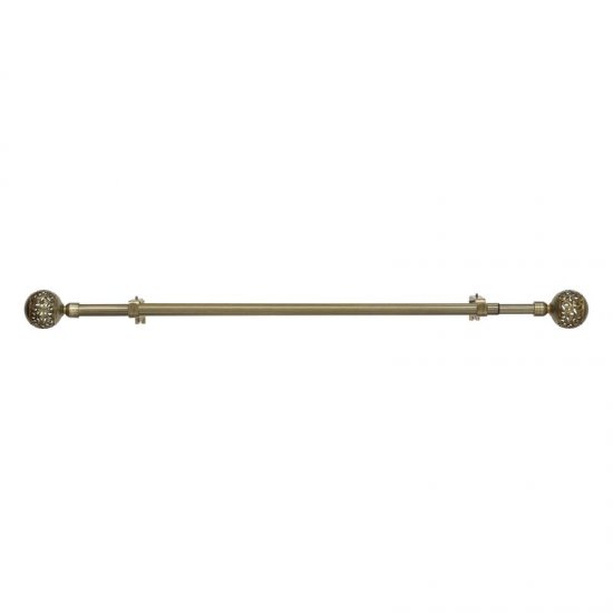 Buono II - Finial Filigree Single Curtain Rod Hardware Set - Click Image to Close