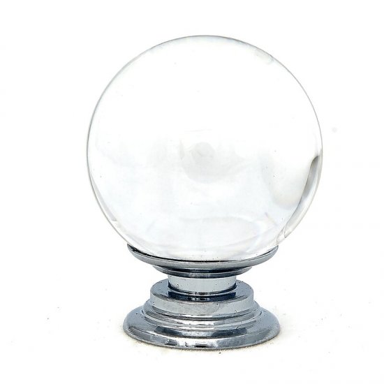 Crystal Glass Round Knob - Click Image to Close