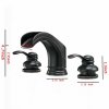 8562ORB Waterfall Commercial 3 Holes Two Handle Widespread Bathroom Faucet