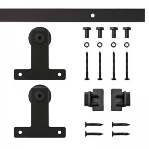 Front Mount Miniature Rolling Standard Single Track Barn Door Hardware Kit