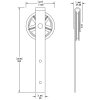 Wagon Standard Single Track Barn Door Hardware Kit