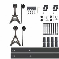 Eiffel Double Standard Barn Door Hardware Kit