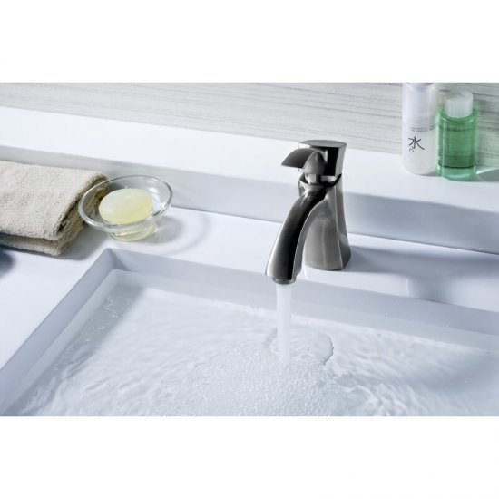 L-AZ012BN Alto Single Hole Bathroom Faucet with Drain Assembly - Click Image to Close