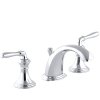 K-394-4-CP Devonshire Widespread Bathroom Faucet with Drain Assembly