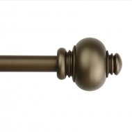 Mcfall Knob Single Curtain Rod and Hardware Set