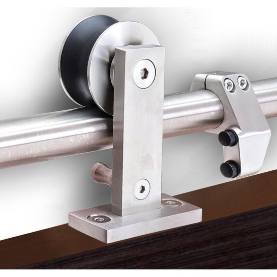 Sliding Standard Single Track Barn Door Hardware Kit - Click Image to Close