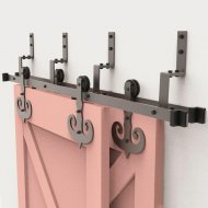 Mustache Bypass Barn Door Hardware Kit