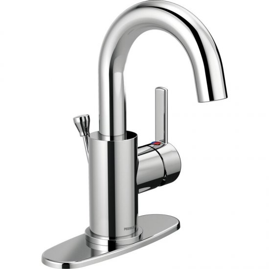 P191102LF Single Handle Centerset Bathroom Faucet with Drain Assembly - Click Image to Close