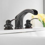 8562ORB Waterfall Commercial 3 Holes Two Handle Widespread Bathroom Faucet