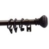 Plascencia Fluted Ball Adjustable Single Curtain Rod