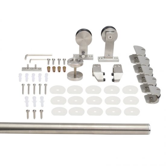 Sliding Standard Single Track Barn Door Hardware Kit - Click Image to Close