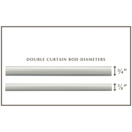 Sunnydale Double Curtain Rod & Hardware Set - Click Image to Close