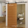 Stainless Steel Decorative Sliding Standard Single Barn Door Hardware Kit