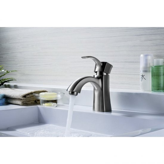 L-AZ012BN Alto Single Hole Bathroom Faucet with Drain Assembly - Click Image to Close