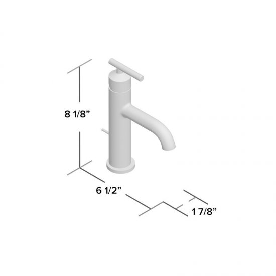 6145 Gibson Standard Single Hole Bathroom Faucet with Drain Assembly - Click Image to Close