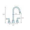 3564-MPU-DST Ashlyn Widespread Bathroom Faucet Drain Assembly and Diamond Seal Technology