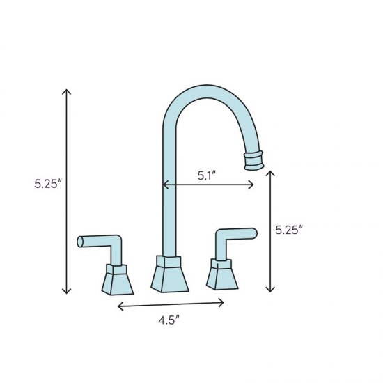 3564-MPU-DST Ashlyn Widespread Bathroom Faucet Drain Assembly and Diamond Seal Technology - Click Image to Close