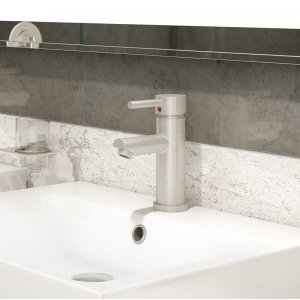 Dia Round Single Hole Bathroom Faucet with Drain Assembly