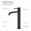 KBF1009MB Circular Brass Handle Vessel Sink Bathroom Faucet