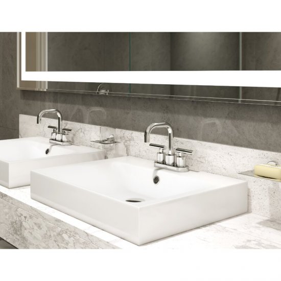 Dia Centerset Bathroom Faucet with Drain Assembly - Click Image to Close