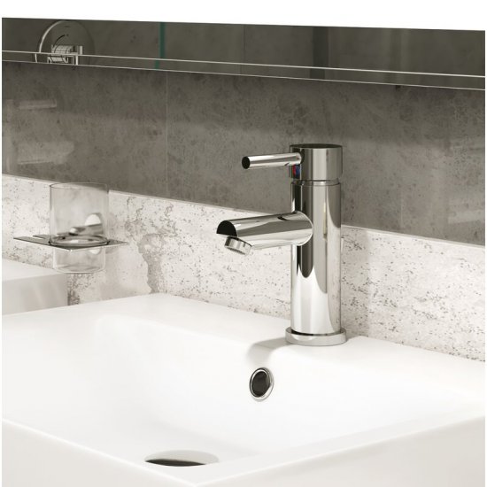 Dia Round Single Hole Bathroom Faucet with Drain Assembly - Click Image to Close