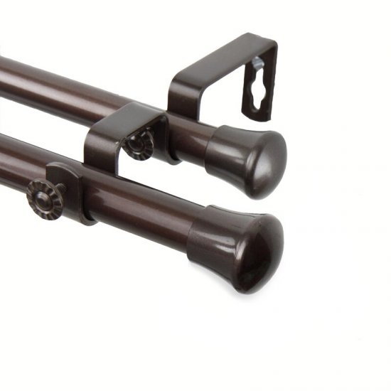 Norine Double Curtain Rod & Hardware Set - Click Image to Close