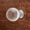 Crystal Glass Round Knob