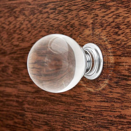 Crystal Glass Round Knob - Click Image to Close