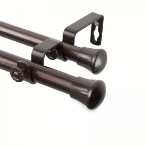 Norine Double Curtain Rod & Hardware Set