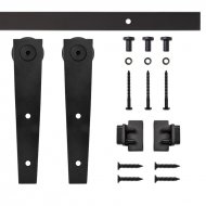 Wedge Miniature Rolling Standard Single Track Barn Door Hardware Kit