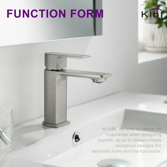 KBF1001BN Mirage Brass Handle Single Hole Bathroom Faucet - Click Image to Close