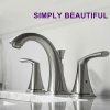 KBF1015BN Pyramid Brass Handle Widespread Bathroom Faucet with Drain Assembly