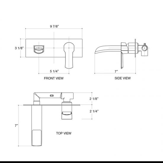 VG05004MB Cornelius Wall Mount Bathroom Faucet - Click Image to Close